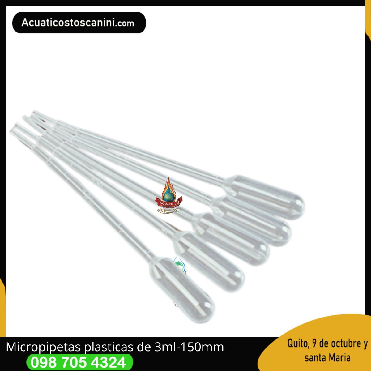 Pipeta de 3ml de capacidad descartable de 150mm